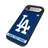 LA Dodgers Personalized Stripe Bump Phone Case for Apple iPhone