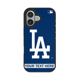 LA Dodgers Personalized Stripe Bump Phone Case for Apple iPhone