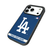 LA Dodgers Personalized Stripe Bump Phone Case for Apple iPhone