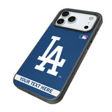 LA Dodgers Personalized Stripe Bump Phone Case for Apple iPhone