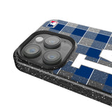 LA Dodgers Plaid Black Bling Phone Case for Apple iPhone