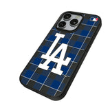 LA Dodgers Plaid MagSafe Compatible Phone Case for Apple iPhone