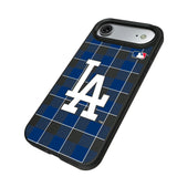 LA Dodgers Plaid MagSafe Compatible Phone Case for Apple iPhone