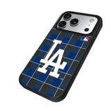 LA Dodgers Plaid MagSafe Compatible Phone Case for Apple iPhone
