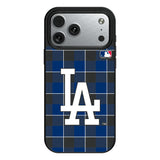 LA Dodgers Plaid MagSafe Compatible Phone Case for Apple iPhone
