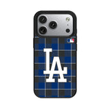 LA Dodgers Plaid MagSafe Compatible Phone Case for Apple iPhone