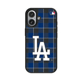 LA Dodgers Plaid MagSafe Compatible Phone Case for Apple iPhone