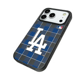 LA Dodgers Plaid MagSafe Compatible Phone Case for Apple iPhone