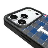 LA Dodgers Plaid MagSafe Compatible Phone Case for Apple iPhone