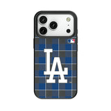 LA Dodgers Plaid MagSafe Compatible Phone Case for Apple iPhone