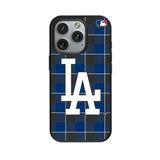 LA Dodgers Plaid MagSafe Compatible Phone Case for Apple iPhone