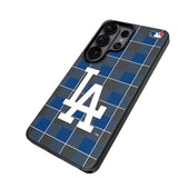 LA Dodgers Plaid MagSafe Compatible Phone Case for Samsung Galaxy