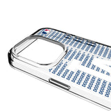 LA Dodgers Text Backdrop Clear Phone Case for Apple iPhone