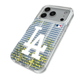 LA Dodgers Text Backdrop Glitter Phone Case for Apple iPhone