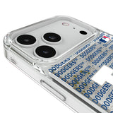LA Dodgers Text Backdrop Glitter Phone Case for Apple iPhone