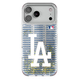 LA Dodgers Text Backdrop Glitter Phone Case for Apple iPhone