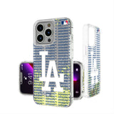 LA Dodgers Text Backdrop Glitter Phone Case for Apple iPhone