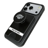 LA Kings Personalized Endzone Solid PopSockets MagSafe-Compatible PopWallet+