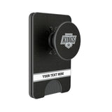 LA Kings Personalized Endzone Solid PopSockets MagSafe-Compatible PopWallet+