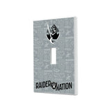 Las Vegas Raiders Deco Hidden-Screw Light Switch Plate