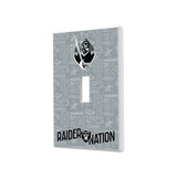 Las Vegas Raiders Deco Hidden-Screw Light Switch Plate