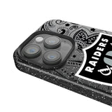 Las Vegas Raiders Paisley Black Bling Phone Case for Apple iPhone