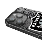 Las Vegas Raiders Paisley Black Bling Phone Case for Apple iPhone