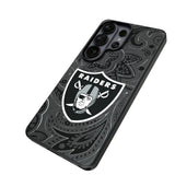 Las Vegas Raiders Paisley MagSafe Compatible Phone Case for Samsung Galaxy