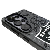 Las Vegas Raiders Paisley MagSafe Compatible Phone Case for Samsung Galaxy