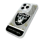 Las Vegas Raiders Personalized EndZone Plus Glitter Phone Case for Apple iPhone