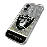 Las Vegas Raiders Personalized EndZone Plus Glitter Phone Case for Apple iPhone
