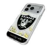 Las Vegas Raiders Personalized EndZone Plus Glitter Phone Case for Apple iPhone
