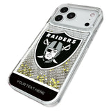 Las Vegas Raiders Personalized EndZone Plus Glitter Phone Case for Apple iPhone