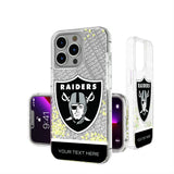 Las Vegas Raiders Personalized EndZone Plus Glitter Phone Case for Apple iPhone