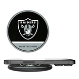 Las Vegas Raiders Personalized Endzone Solid 15-Watt Wireless Charger