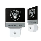 Las Vegas Raiders Personalized Endzone Solid Night Light 2-Pack