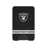 Las Vegas Raiders Personalized Endzone Solid PopSockets MagSafe-Compatible PopWallet+