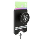 Las Vegas Raiders Personalized Endzone Solid PopSockets MagSafe-Compatible PopWallet+