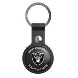 Las Vegas Raiders Personalized Insignia Black Airtag Holder