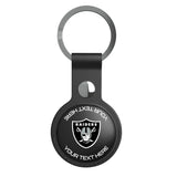 Las Vegas Raiders Personalized Insignia Black Airtag Holder