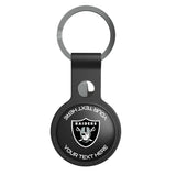 Las Vegas Raiders Personalized Insignia Black Airtag Holder