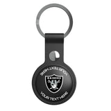 Las Vegas Raiders Personalized Insignia Black Airtag Holder
