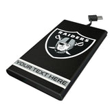 Las Vegas Raiders Personalized Stripe 5000mAh Flat Powerbank