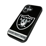 Las Vegas Raiders Personalized Stripe Bump Phone Case for Apple iPhone
