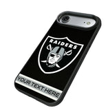 Las Vegas Raiders Personalized Stripe Bump Phone Case for Apple iPhone