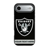 Las Vegas Raiders Personalized Stripe Bump Phone Case for Apple iPhone