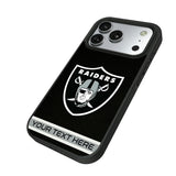 Las Vegas Raiders Personalized Stripe Bump Phone Case for Apple iPhone