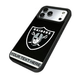 Las Vegas Raiders Personalized Stripe Bump Phone Case for Apple iPhone