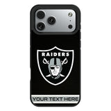 Las Vegas Raiders Personalized Stripe Bump Phone Case for Apple iPhone