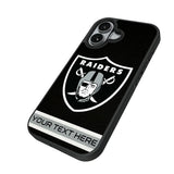 Las Vegas Raiders Personalized Stripe Bump Phone Case for Apple iPhone